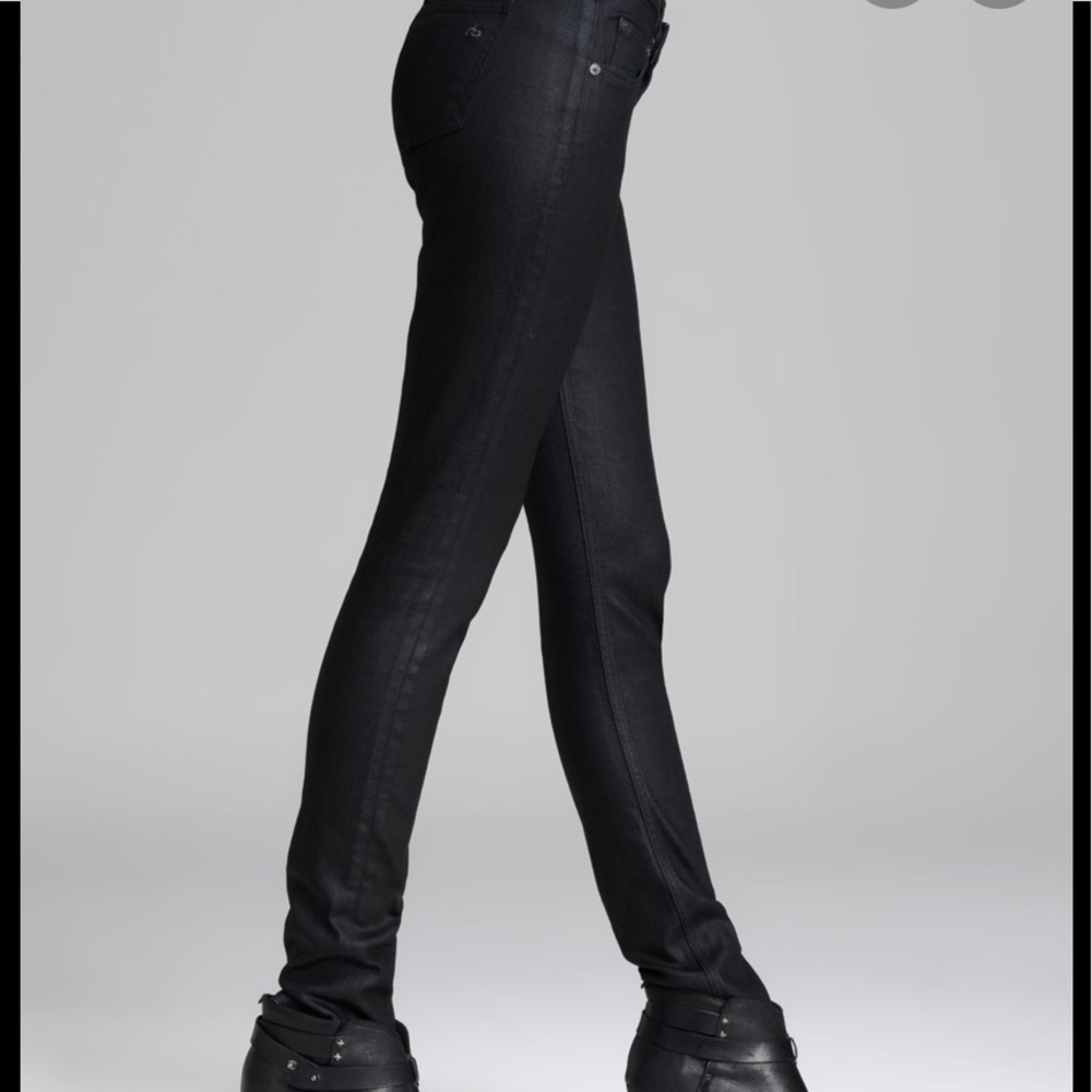 Rag & Bone high rise skinny winkl coated jeans 25